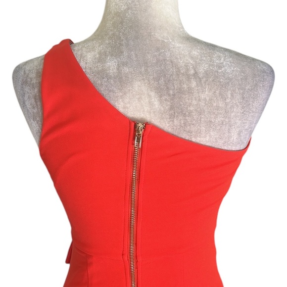 Hello Molly “Backstage Passes” One Shoulder Bodycon Mini Dress in Bright Red - S - Picture 10 of 15